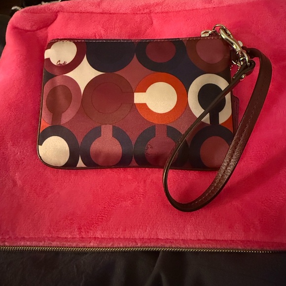 Coach Signature Circle Print Wristlet - Multi/Brown - Picture 2 of 4